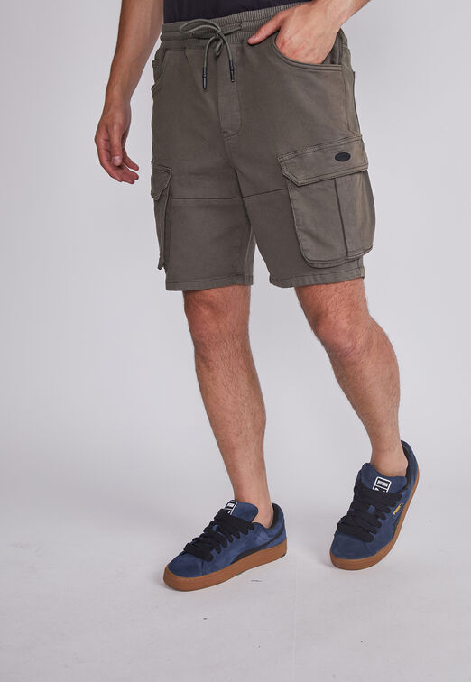 Bermuda Hombre Verde Cargo Cordon Sioux